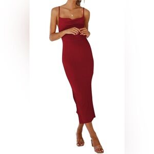 Elegant Red Maxi Dress